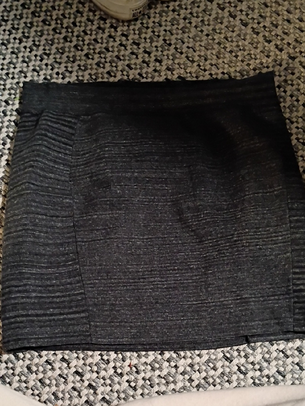 Express Black Textured Mini Skirt